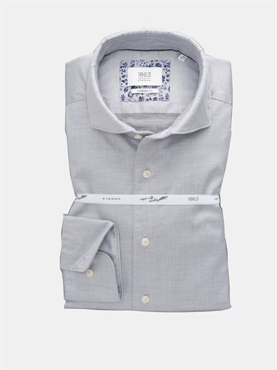Eterna sølvgrå super soft premium by1863 skjorte. Slim Fit 3863 32 XS82